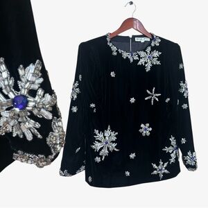 Hanae Mori velvet top with star shaped medium large